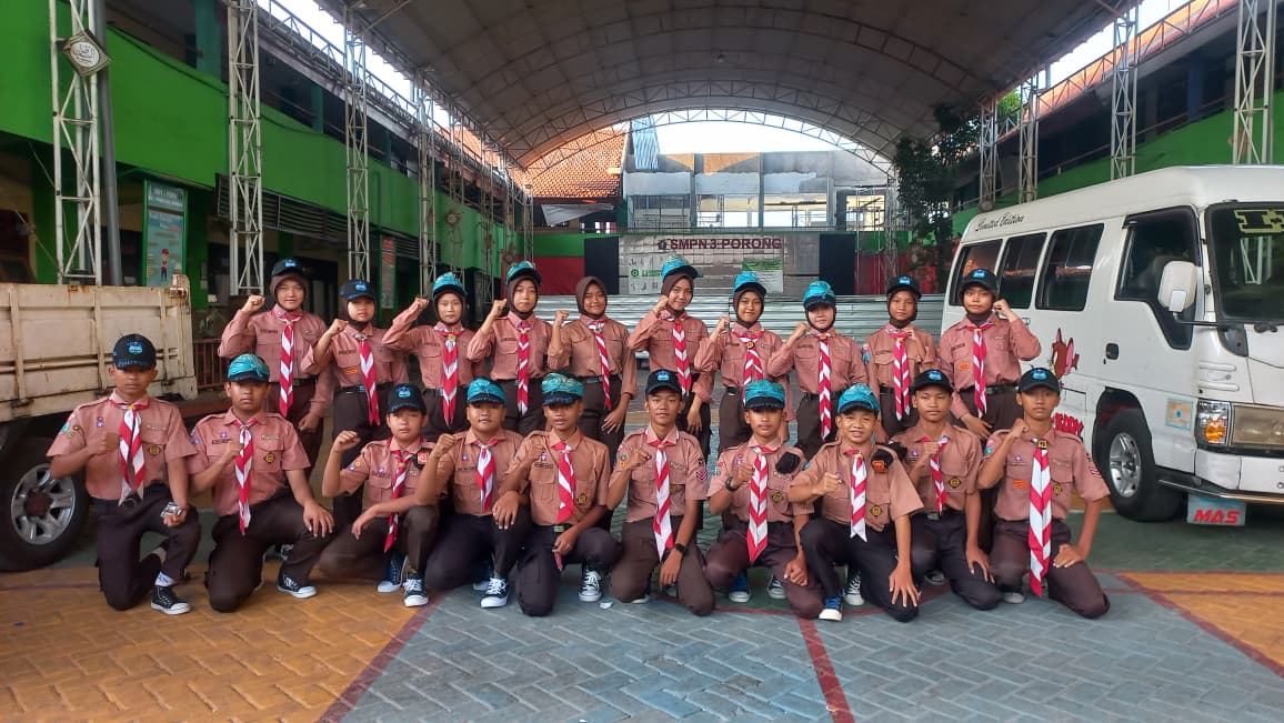 Semangat Penggalang SMPN 3 Porong Meriahkan LT II Kwarran Porong 2026 di Pasuruan